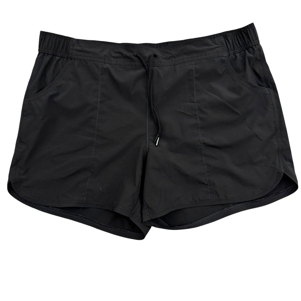 Lands End Women's Black Polyester Drawstring Swim Shorts Plus Size 18W - Picture 1 of 7